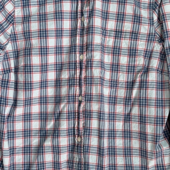 Gap ladies button down plaid shirt red and blue size M - Picture 3 of 11